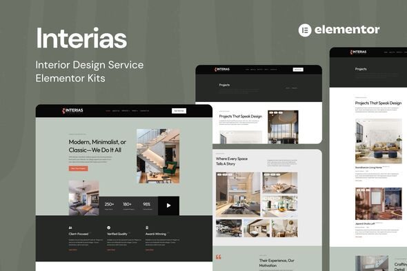Interias – Interior Design Service Elementor Template Kit